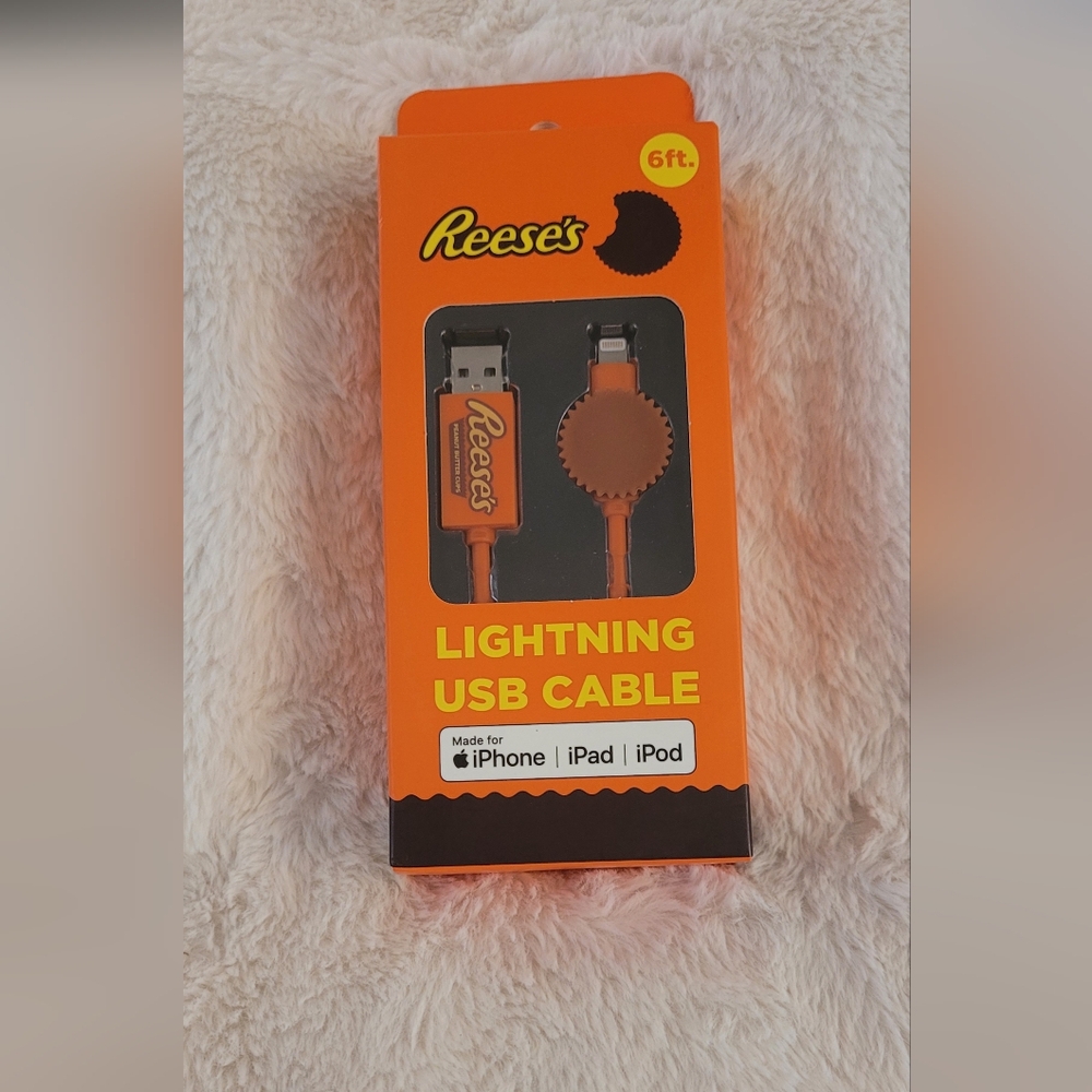 Reese's Orange Lightning USB Cable